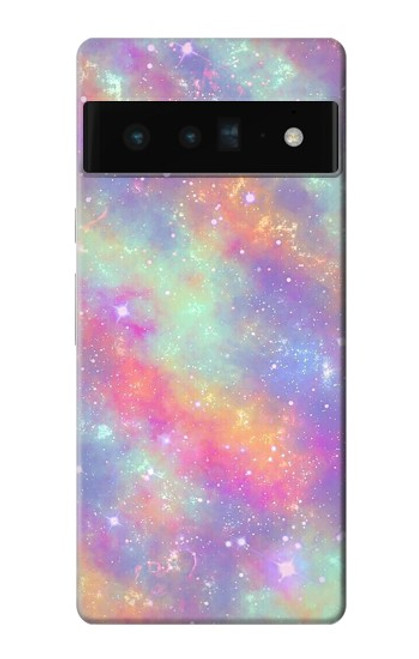 S3706 パステルレインボーギャラクシーピンクスカイ Pastel Rainbow Galaxy Pink Sky Google Pixel 6 Pro バックケース、フリップケース・カバー
