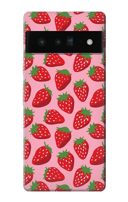 S3719 いちご柄 Strawberry Pattern Google Pixel 6 Pro バックケース、フリップケース・カバー
