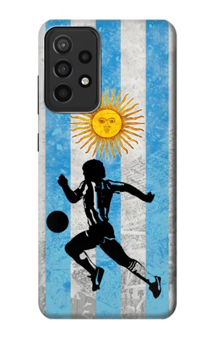 S2977 アルゼンチンサッカー Argentina Football Soccer Flag Samsung Galaxy A52s 5G バックケース、フリップケース・カバー