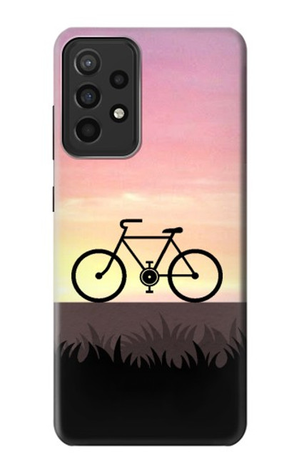 S3252 自転車 日没 Bicycle Sunset Samsung Galaxy A52s 5G バックケース、フリップケース・カバー