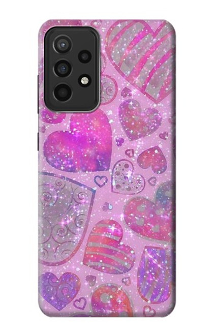 S3710 ピンクのラブハート Pink Love Heart Samsung Galaxy A52s 5G バックケース、フリップケース・カバー