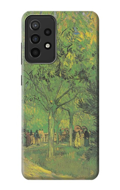 S3748 フィンセント・ファン・ゴッホ パブリックガーデンの車線 Van Gogh A Lane in a Public Garden Samsung Galaxy A52s 5G バックケース、フリップケース・カバー