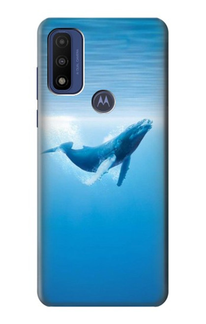 S0843 シロナガスクジラ Blue Whale Motorola G Pure バックケース、フリップケース・カバー