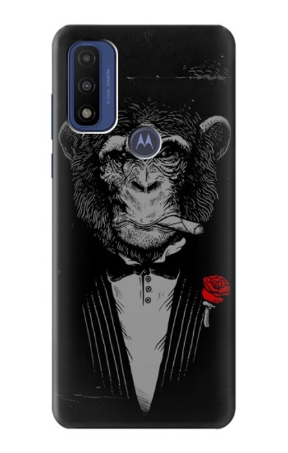 S3167 面白いマフィア猿 Funny Gangster Mafia Monkey Motorola G Pure バックケース、フリップケース・カバー