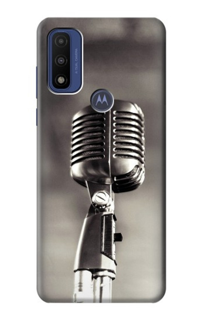 S3495 ヴィンテージのマイク Vintage Microphone Motorola G Pure バックケース、フリップケース・カバー