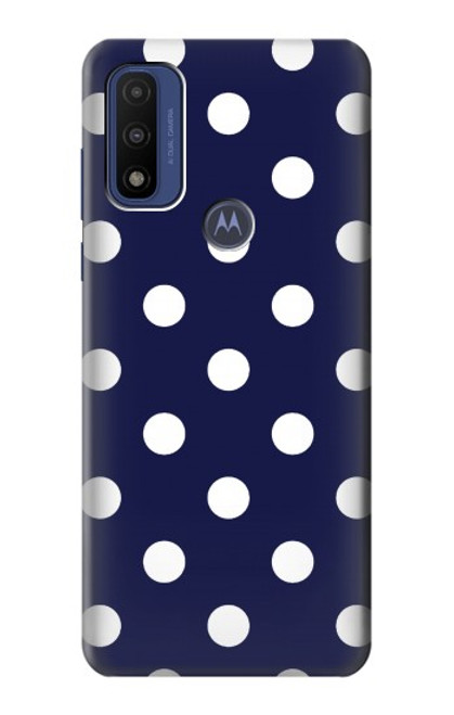 S3533 ブルーの水玉 Blue Polka Dot Motorola G Pure バックケース、フリップケース・カバー