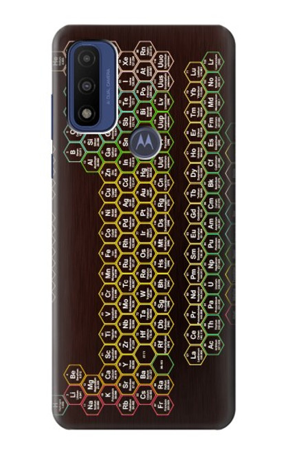 S3544 ネオンハニカム周期表 Neon Honeycomb Periodic Table Motorola G Pure バックケース、フリップケース・カバー