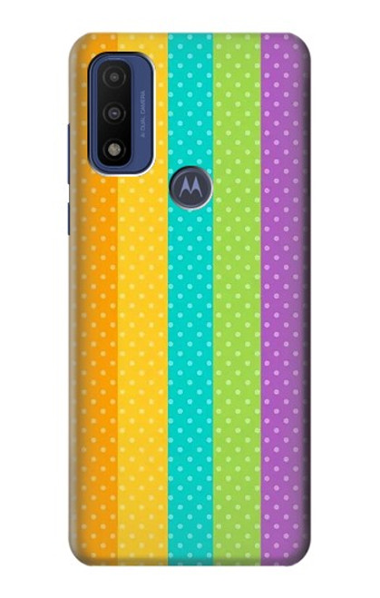 S3678 カラフルなレインボーバーティカル Colorful Rainbow Vertical Motorola G Pure バックケース、フリップケース・カバー