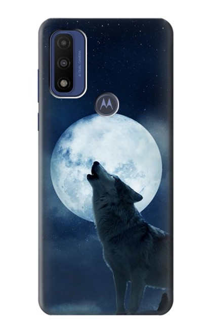 S3693 グリムホワイトウルフ満月 Grim White Wolf Full Moon Motorola G Pure バックケース、フリップケース・カバー