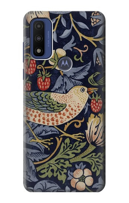 S3791 ウィリアムモリスストロベリーシーフ生地 William Morris Strawberry Thief Fabric Motorola G Pure バックケース、フリップケース・カバー