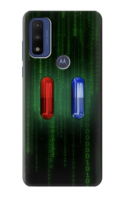 S3816 赤い丸薬青い丸薬カプセル Red Pill Blue Pill Capsule Motorola G Pure バックケース、フリップケース・カバー