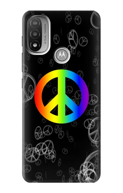 S2356 ピースサイン Peace Sign Motorola Moto E20,E30,E40  バックケース、フリップケース・カバー