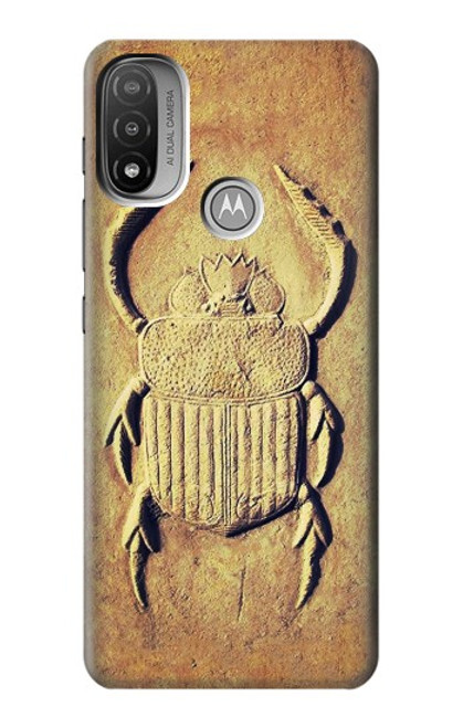 S2401 エジプトのスカラベ 甲虫 グラフィックプリント Egyptian Scarab Beetle Graphic Printed Motorola Moto E20,E30,E40  バックケース、フリップケース・カバー