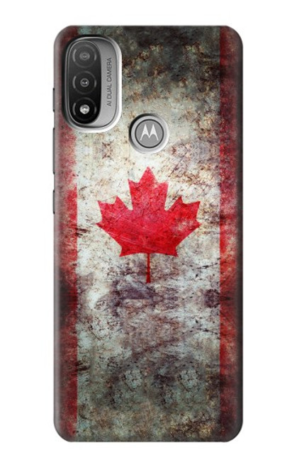 S2490 カナダメープルリーフ旗 Canada Maple Leaf Flag Texture Motorola Moto E20,E30,E40  バックケース、フリップケース・カバー