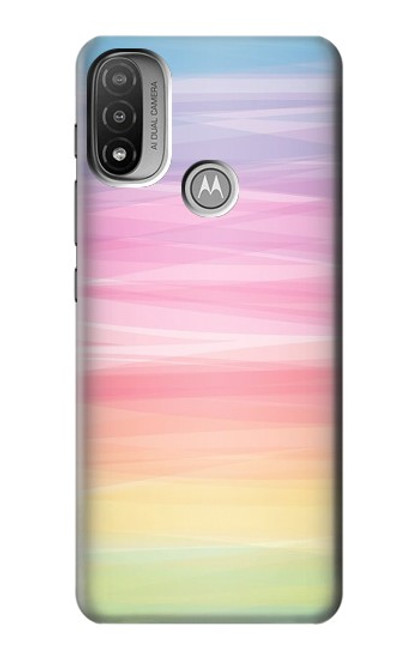 S3507 カラフルな虹 パステル Colorful Rainbow Pastel Motorola Moto E20,E30,E40  バックケース、フリップケース・カバー