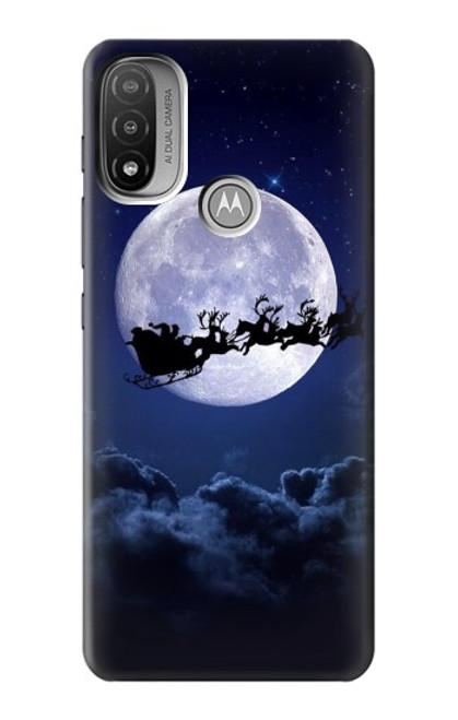 S3508 クリスマスサンタ Xmas Santa Moon Motorola Moto E20,E30,E40  バックケース、フリップケース・カバー