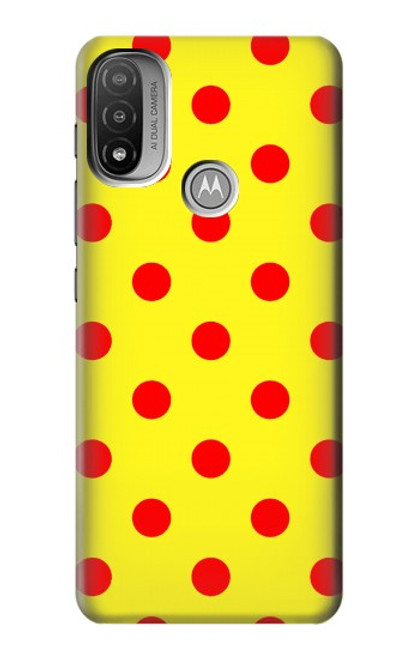 S3526 赤い水玉 Red Spot Polka Dot Motorola Moto E20,E30,E40  バックケース、フリップケース・カバー