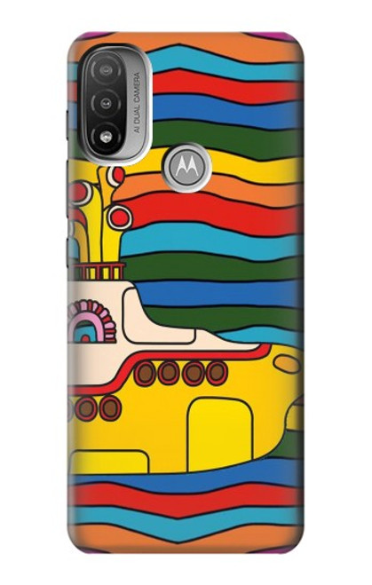 S3599 ヒッピーイエローサブマリン Hippie Submarine Motorola Moto E20,E30,E40  バックケース、フリップケース・カバー