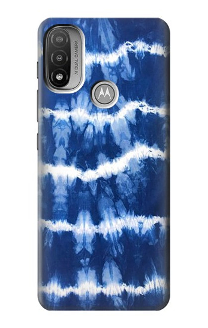 S3671 ブルータイダイ Blue Tie Dye Motorola Moto E20,E30,E40  バックケース、フリップケース・カバー