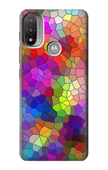 S3677 カラフルなレンガのモザイク Colorful Brick Mosaics Motorola Moto E20,E30,E40  バックケース、フリップケース・カバー