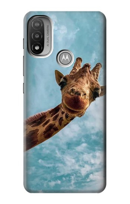 S3680 かわいいスマイルキリン Cute Smile Giraffe Motorola Moto E20,E30,E40  バックケース、フリップケース・カバー