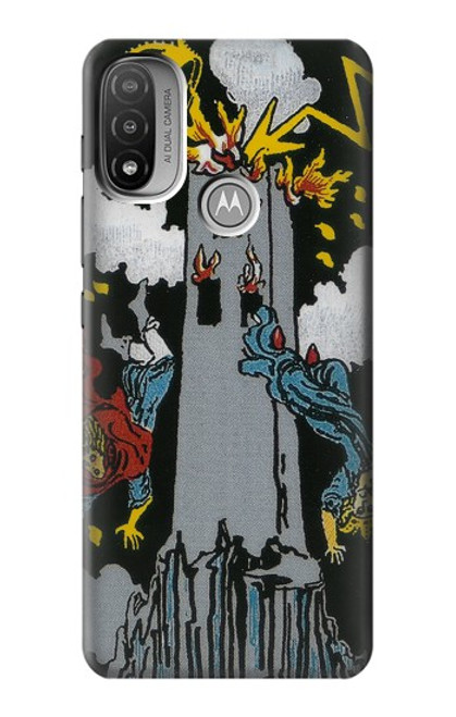 S3745 タロットカードタワー Tarot Card The Tower Motorola Moto E20,E30,E40  バックケース、フリップケース・カバー