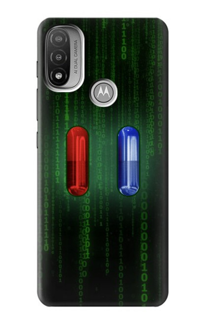 S3816 赤い丸薬青い丸薬カプセル Red Pill Blue Pill Capsule Motorola Moto E20,E30,E40  バックケース、フリップケース・カバー