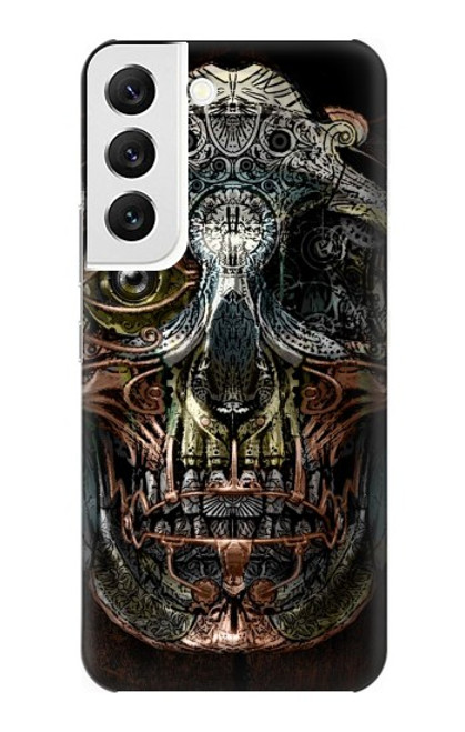 S1685 スチームパンク 頭蓋骨 Steampunk Skull Head Samsung Galaxy S22 バックケース、フリップケース・カバー