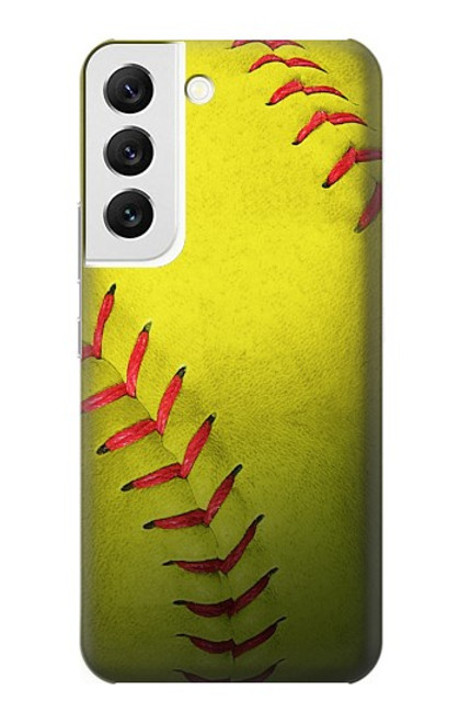 S3031 黄色のソフトボール Yellow Softball Ball Samsung Galaxy S22 バックケース、フリップケース・カバー