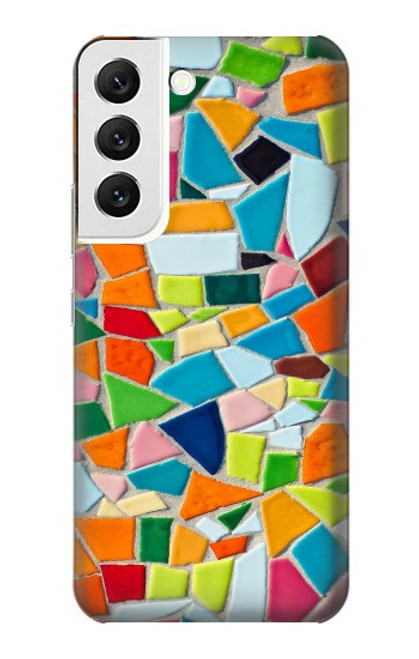 S3391 モザイクアートグラフィック Abstract Art Mosaic Tiles Graphic Samsung Galaxy S22 バックケース、フリップケース・カバー