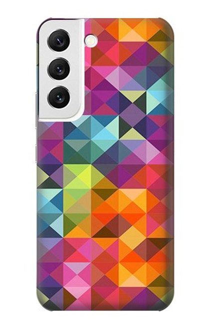 S3477 抽象的なダイヤモンドパターン Abstract Diamond Pattern Samsung Galaxy S22 バックケース、フリップケース・カバー