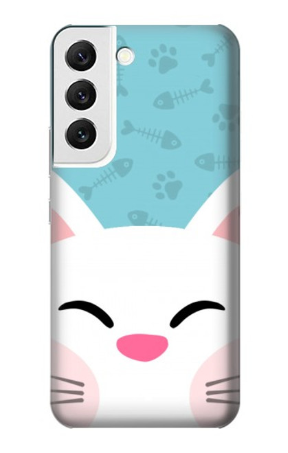 S3542 かわいい猫漫画 Cute Cat Cartoon Samsung Galaxy S22 バックケース、フリップケース・カバー