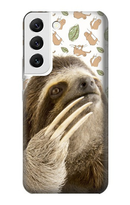 S3559 ナマケモノ Sloth Pattern Samsung Galaxy S22 バックケース、フリップケース・カバー