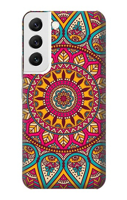 S3694 ヒッピーアートパターン Hippie Art Pattern Samsung Galaxy S22 バックケース、フリップケース・カバー