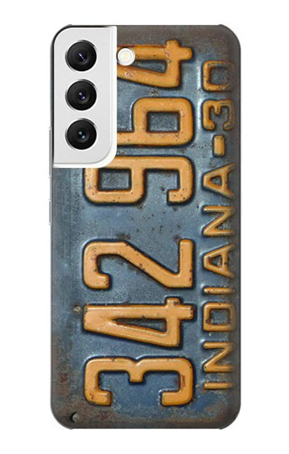 S3750 ヴィンテージ車のナンバープレート Vintage Vehicle Registration Plate Samsung Galaxy S22 バックケース、フリップケース・カバー