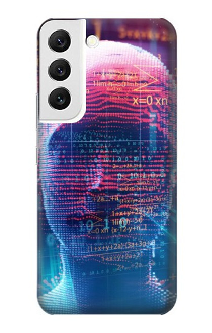 S3800 デジタル人顔 Digital Human Face Samsung Galaxy S22 バックケース、フリップケース・カバー