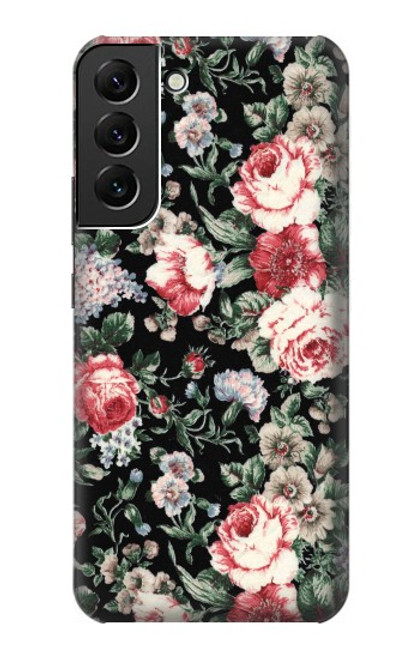 S2727 ヴィンテージローズ柄 Vintage Rose Pattern Samsung Galaxy S22 Plus バックケース、フリップケース・カバー