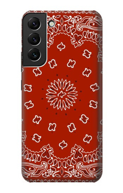 S3355 赤バンダナパターン Bandana Red Pattern Samsung Galaxy S22 Plus バックケース、フリップケース・カバー