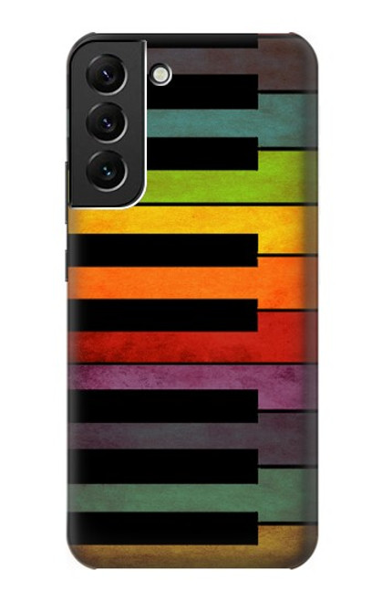 S3451 カラフルなピアノ Colorful Piano Samsung Galaxy S22 Plus バックケース、フリップケース・カバー