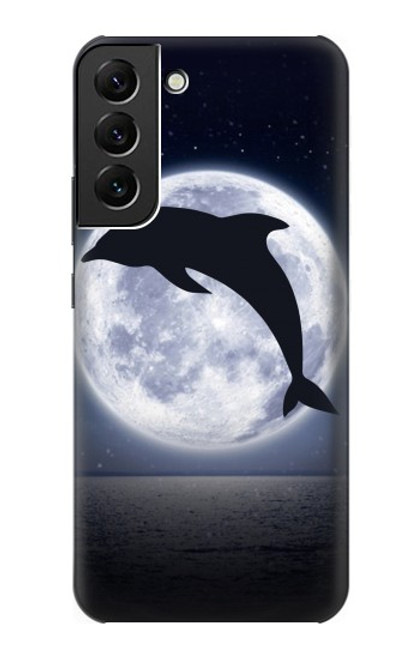 S3510 ドルフィン Dolphin Moon Night Samsung Galaxy S22 Plus バックケース、フリップケース・カバー