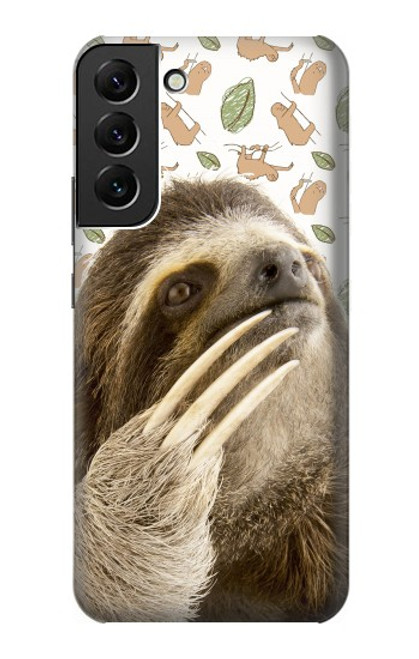 S3559 ナマケモノ Sloth Pattern Samsung Galaxy S22 Plus バックケース、フリップケース・カバー