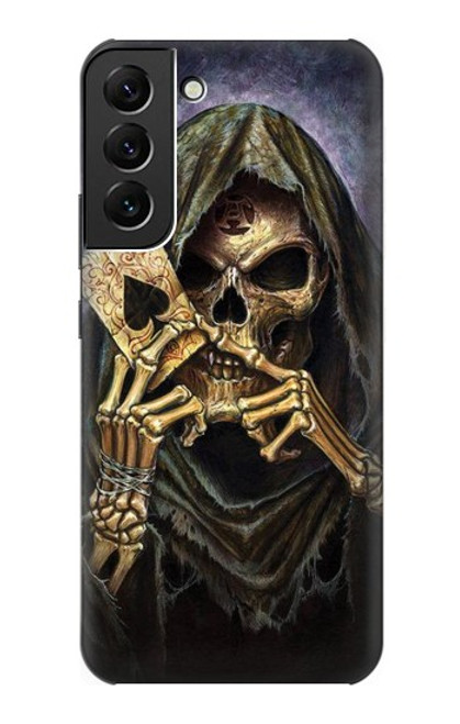 S3594 死神ポーカー Grim Reaper Wins Poker Samsung Galaxy S22 Plus バックケース、フリップケース・カバー