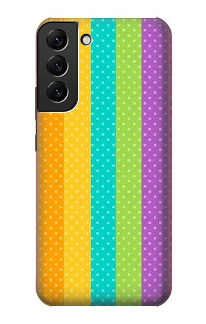 S3678 カラフルなレインボーバーティカル Colorful Rainbow Vertical Samsung Galaxy S22 Plus バックケース、フリップケース・カバー