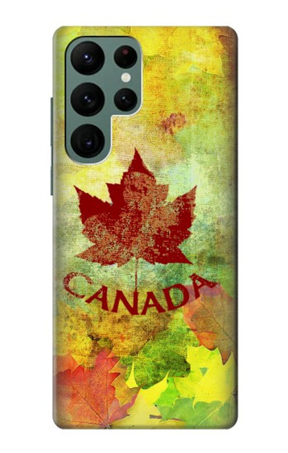 S2523 カナダ秋のメープルリーフ Canada Autumn Maple Leaf Samsung Galaxy S22 Ultra バックケース、フリップケース・カバー