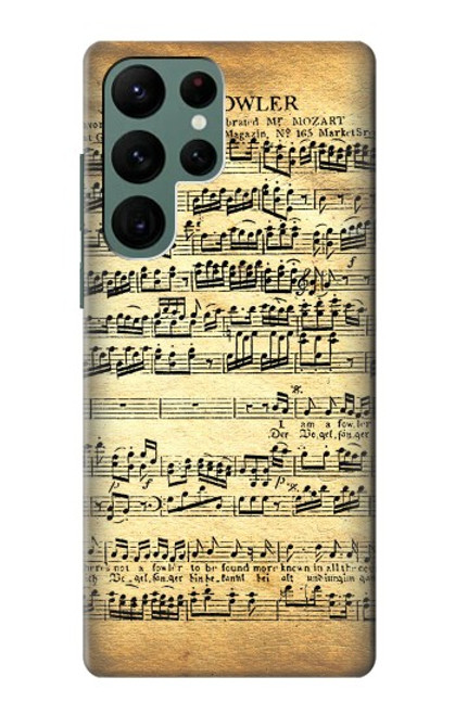 S2667 ファウラーモーツァルト音楽シート The Fowler Mozart Music Sheet Samsung Galaxy S22 Ultra バックケース、フリップケース・カバー