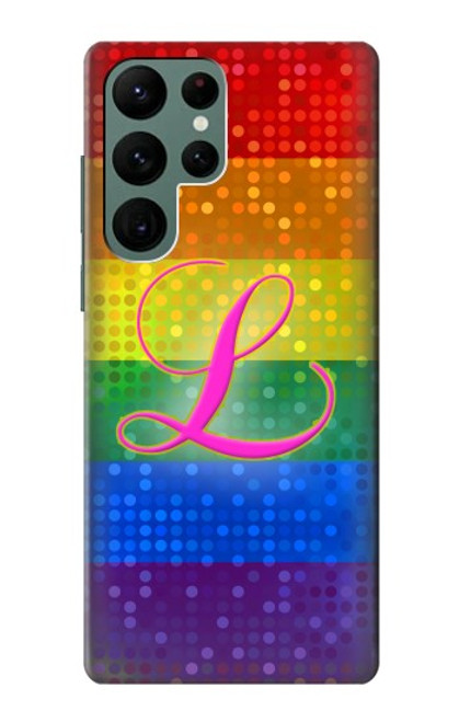 S2900 レインボーLGBTレズビアンプライド旗 Rainbow LGBT Lesbian Pride Flag Samsung Galaxy S22 Ultra バックケース、フリップケース・カバー