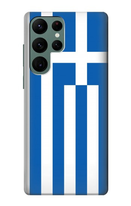 S3102 ギリシャの国旗 Flag of Greece Samsung Galaxy S22 Ultra バックケース、フリップケース・カバー