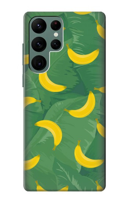 S3286 バナナの果物柄 Banana Fruit Pattern Samsung Galaxy S22 Ultra バックケース、フリップケース・カバー
