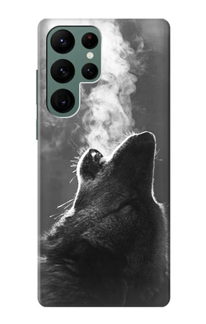 S3505 オオカミ Wolf Howling Samsung Galaxy S22 Ultra バックケース、フリップケース・カバー