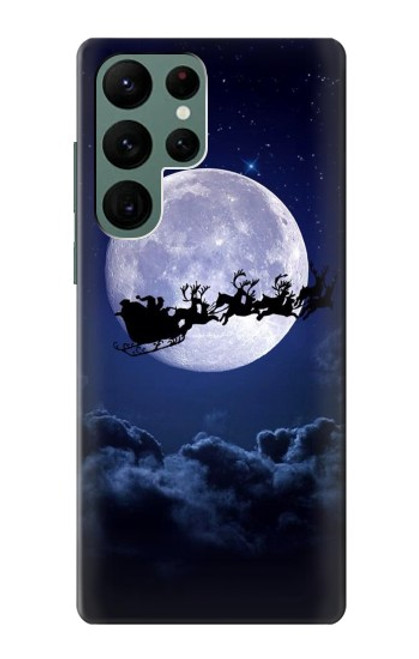 S3508 クリスマスサンタ Xmas Santa Moon Samsung Galaxy S22 Ultra バックケース、フリップケース・カバー